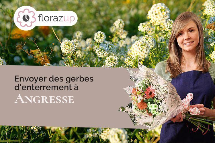 fleurs deuil pour un enterrement à Angresse (Landes/40150)