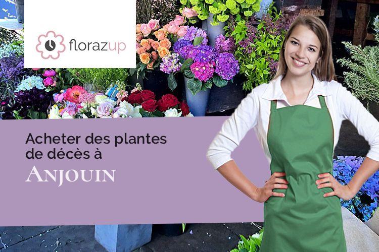 coeurs de fleurs pour un décès à Anjouin (Indre/36210)