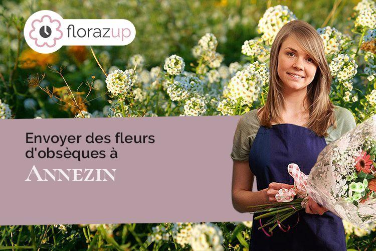 couronnes de fleurs pour des funérailles à Annezin (Pas-de-Calais/62232)