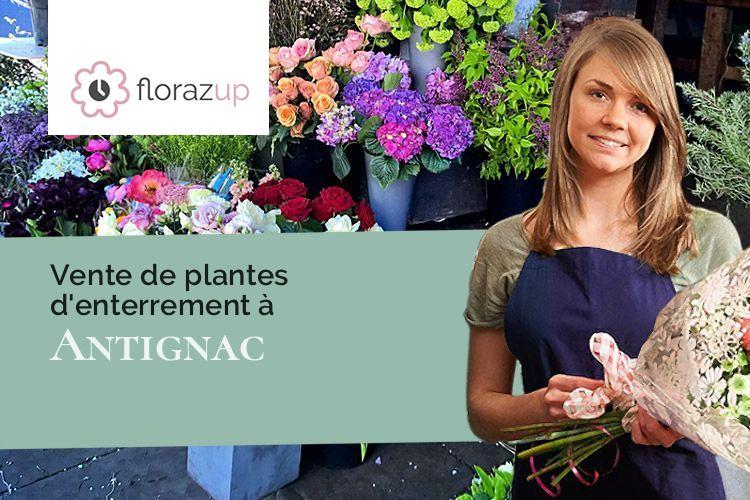 compositions de fleurs pour un enterrement à Antignac (Cantal/15240)