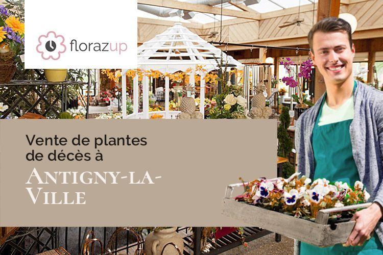 compositions florales pour un enterrement à Antigny-la-Ville (Côte-d'Or/21230)
