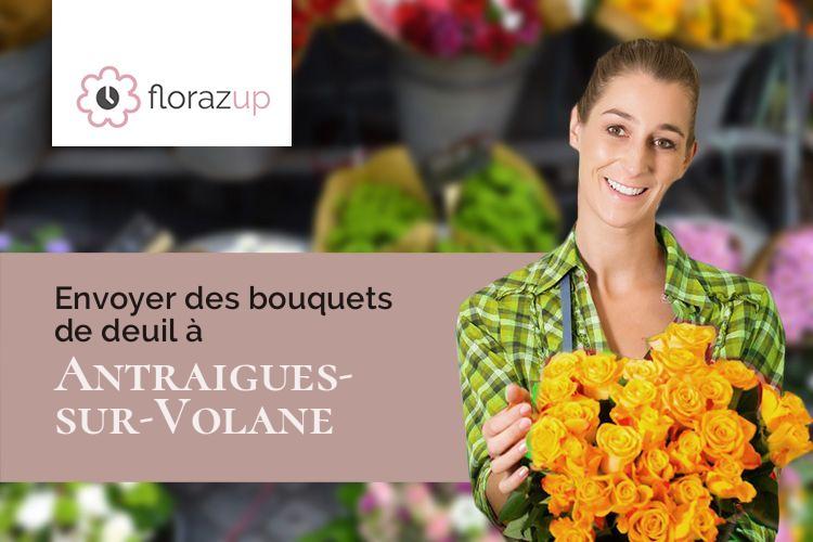 créations florales pour un enterrement à Antraigues-sur-Volane (Ardèche/07530)