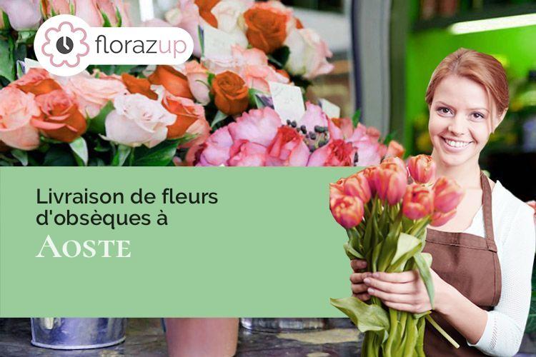 compositions florales pour un décès à Aoste (Isère/38490)