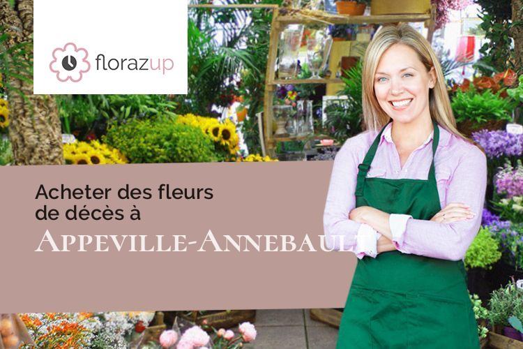 coeurs de fleurs pour un deuil à Appeville-Annebault (Eure/27290)