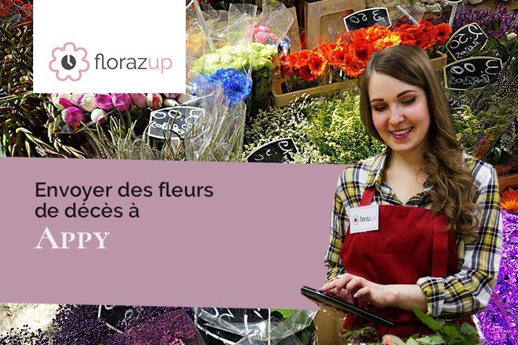 compositions de fleurs pour des funérailles à Appy (Ariège/09250)