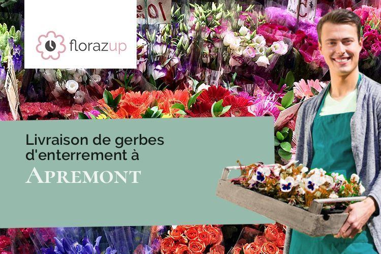 couronnes florales pour des funérailles à Apremont (Ardennes/08250)
