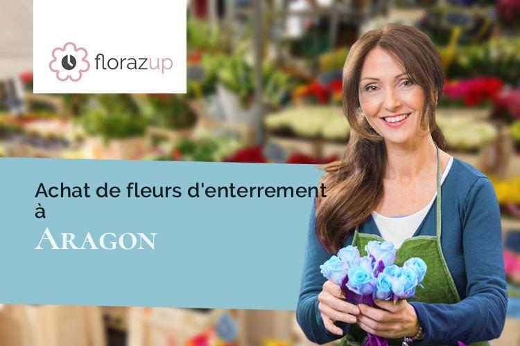couronnes florales pour un deuil à Aragon (Aude/11600)