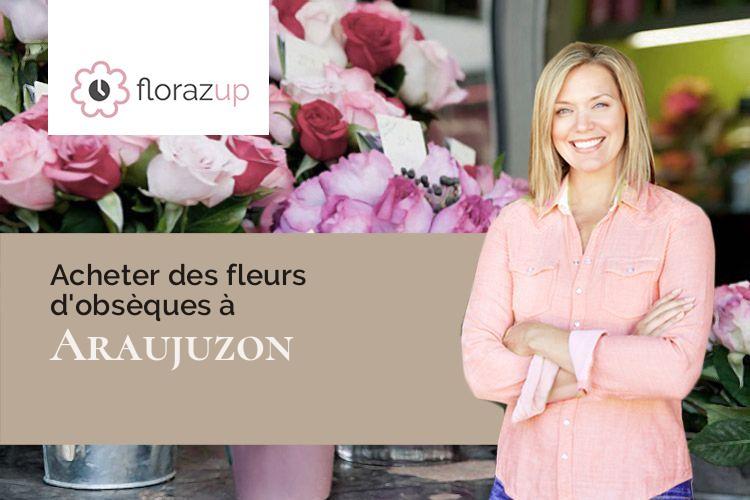 gerbes de fleurs pour des funérailles à Araujuzon (Pyrénées-Atlantiques/64190)