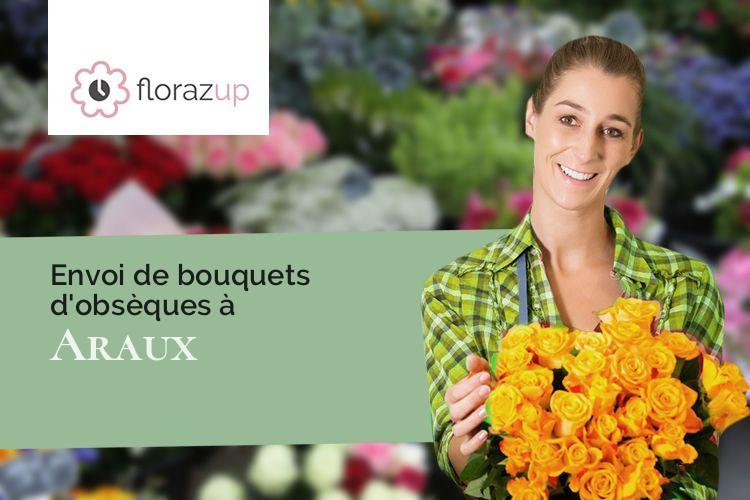 fleurs deuil pour un enterrement à Araux (Pyrénées-Atlantiques/64190)
