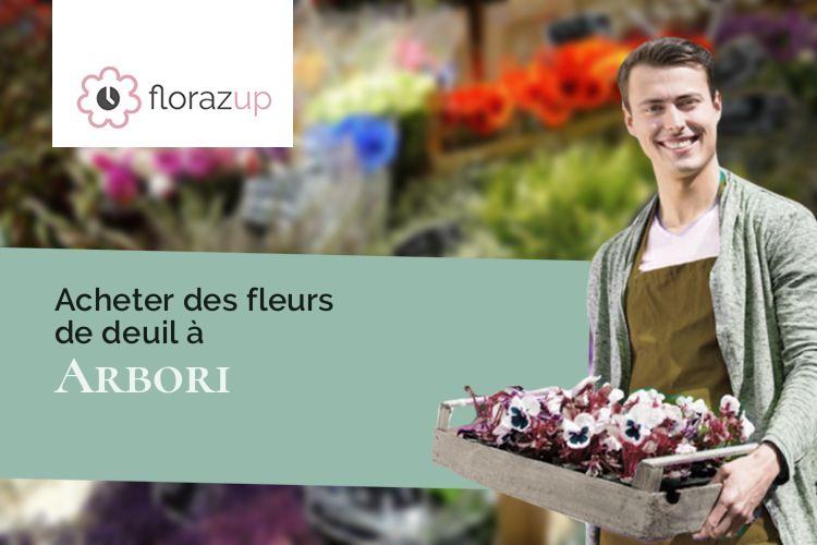 couronnes florales pour un décès à Arbori (Corse/20160)