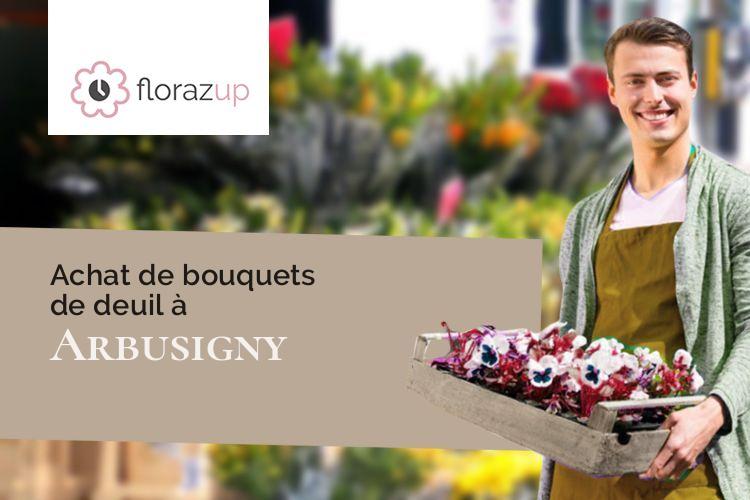 fleurs deuil pour un enterrement à Arbusigny (Haute-Savoie/74930)
