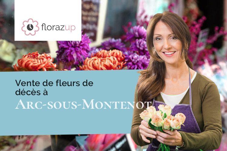 couronnes de fleurs pour un deuil à Arc-sous-Montenot (Doubs/25270)