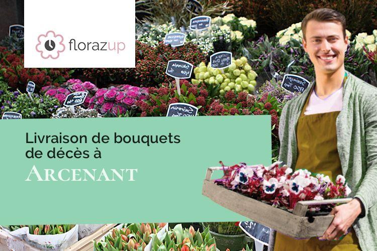 couronnes florales pour un enterrement à Arcenant (Côte-d'Or/21700)