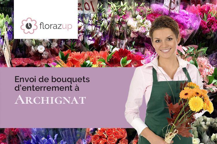 coeurs de fleurs pour un enterrement à Archignat (Allier/03380)