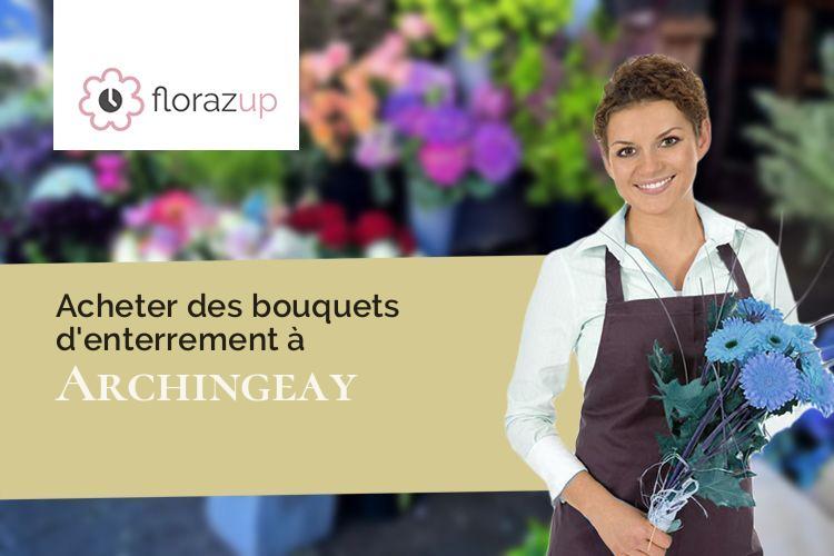 couronnes florales pour un deuil à Archingeay (Charente-Maritime/17380)