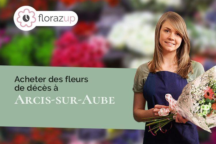 gerbes de fleurs pour des funérailles à Arcis-sur-Aube (Aube/10700)