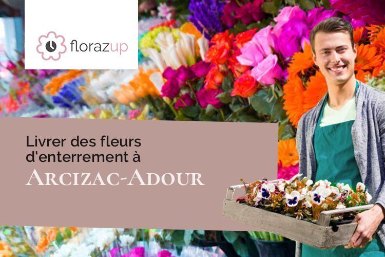 couronnes florales pour un deuil à Arcizac-Adour (Hautes-Pyrénées/65360)