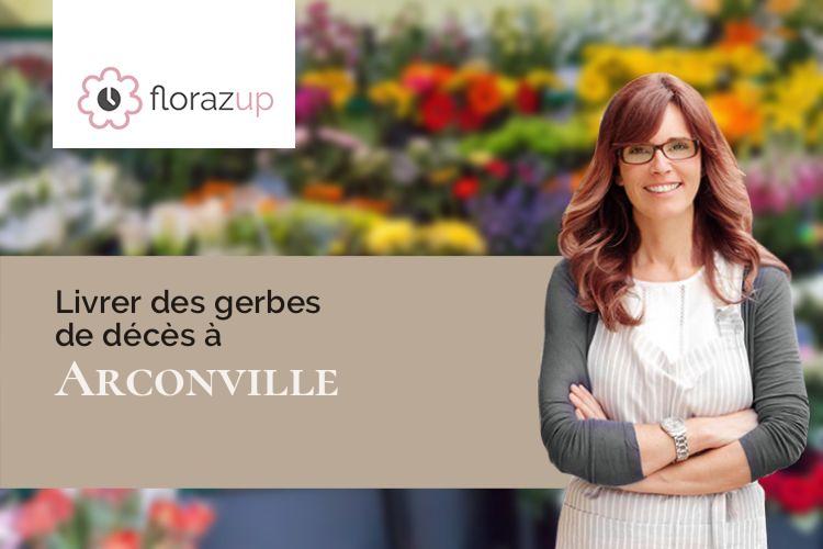 créations florales pour des funérailles à Arconville (Aube/10200)