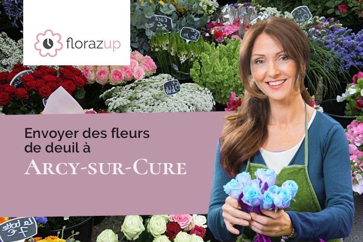 fleurs deuil pour un enterrement à Arcy-sur-Cure (Yonne/89270)