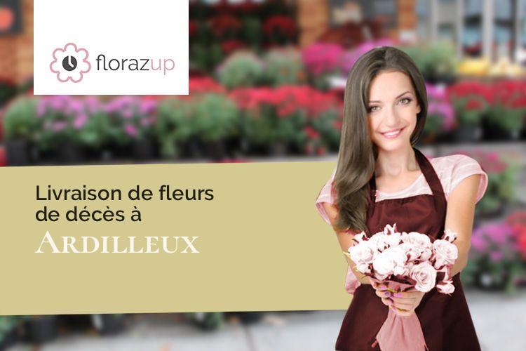 coeurs de fleurs pour une crémation à Ardilleux (Deux-Sèvres/79110)