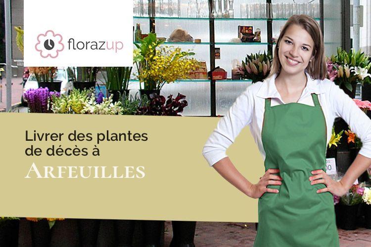 couronnes de fleurs pour une crémation à Arfeuilles (Allier/03120)