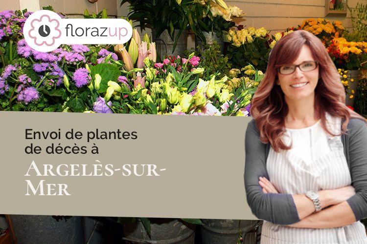couronnes florales pour un enterrement à Argelès-sur-Mer (Pyrénées-Orientales/66700)