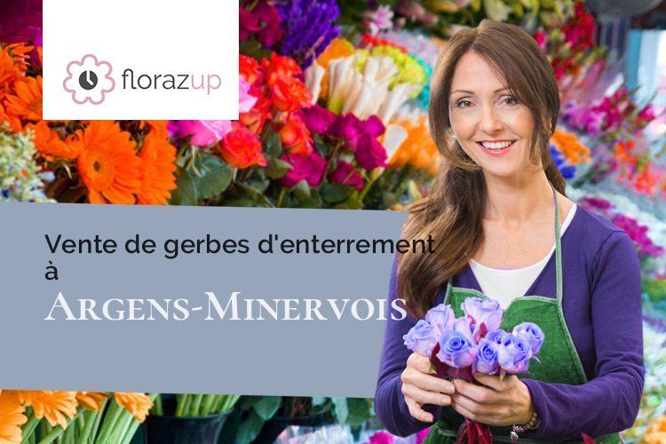 couronnes florales pour un enterrement à Argens-Minervois (Aude/11200)