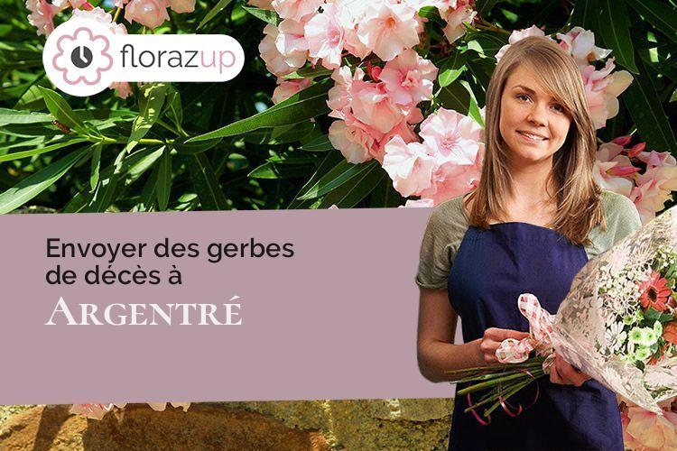 compositions de fleurs pour une crémation à Argentré (Mayenne/53210)