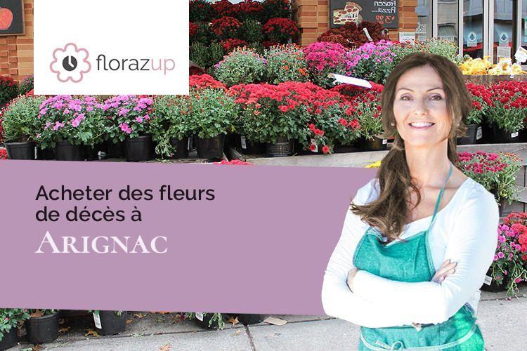 gerbes de fleurs pour des obsèques à Arignac (Ariège/09400)
