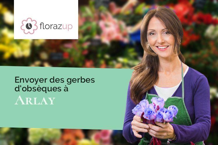 compositions de fleurs pour un décès à Arlay (Jura/39140)
