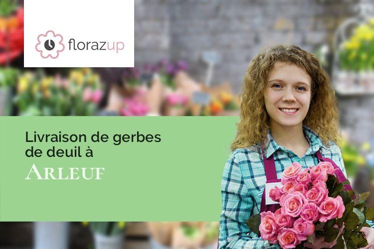 coeurs de fleurs pour une crémation à Arleuf (Nièvre/58430)