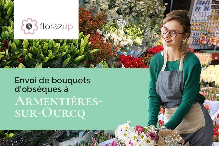 couronnes de fleurs pour un enterrement à Armentières-sur-Ourcq (Aisne/02210)