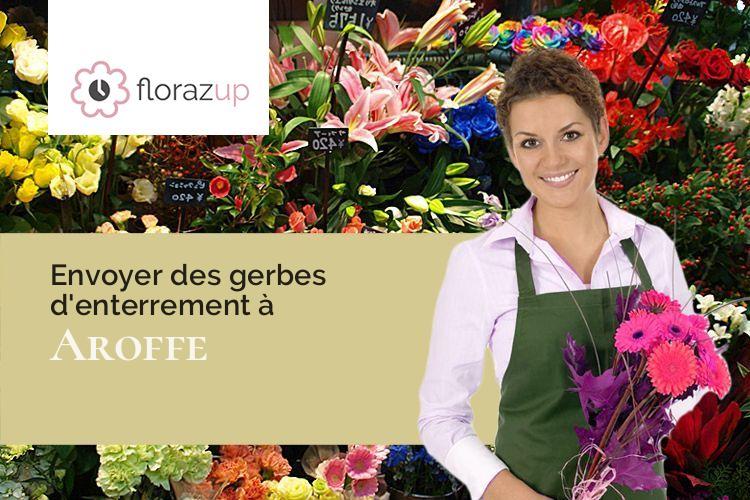 couronnes florales pour un enterrement à Aroffe (Vosges/88170)