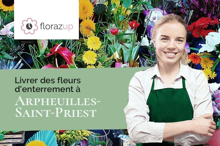 couronnes florales pour des obsèques à Arpheuilles-Saint-Priest (Allier/03420)