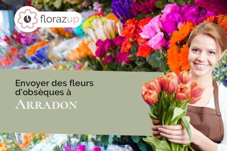 fleurs deuil pour des obsèques à Arradon (Morbihan/56610)