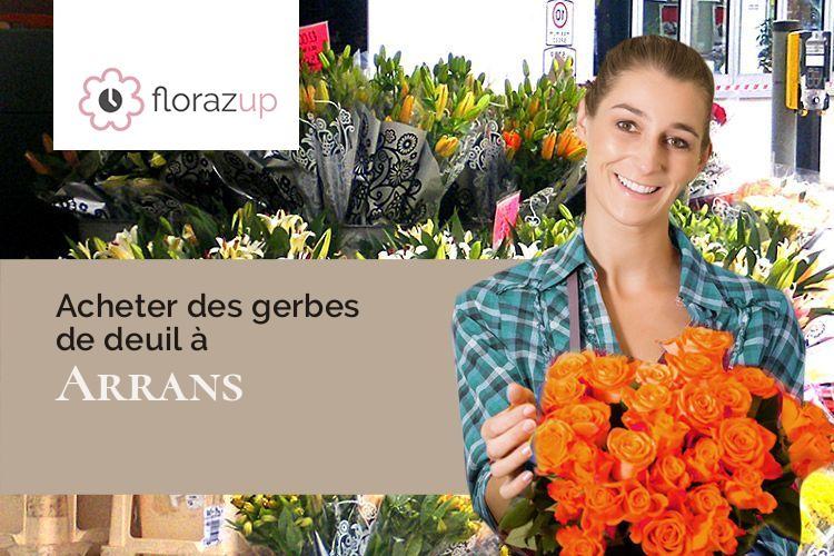 croix de fleurs pour un enterrement à Arrans (Côte-d'Or/21500)