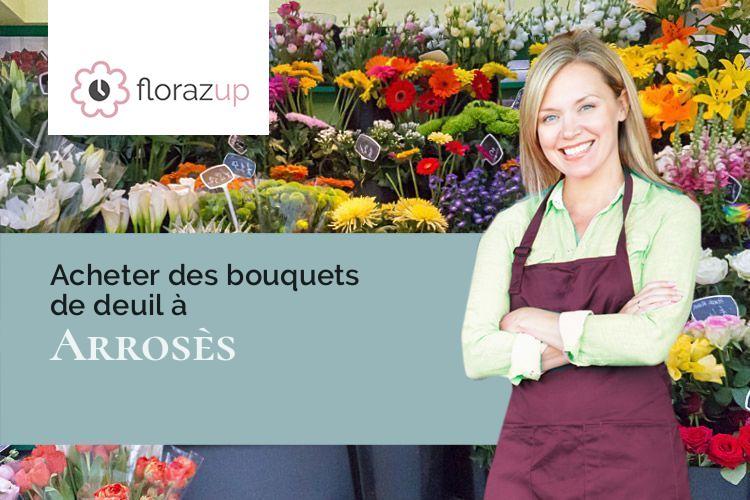 couronnes de fleurs pour des funérailles à Arrosès (Pyrénées-Atlantiques/64350)