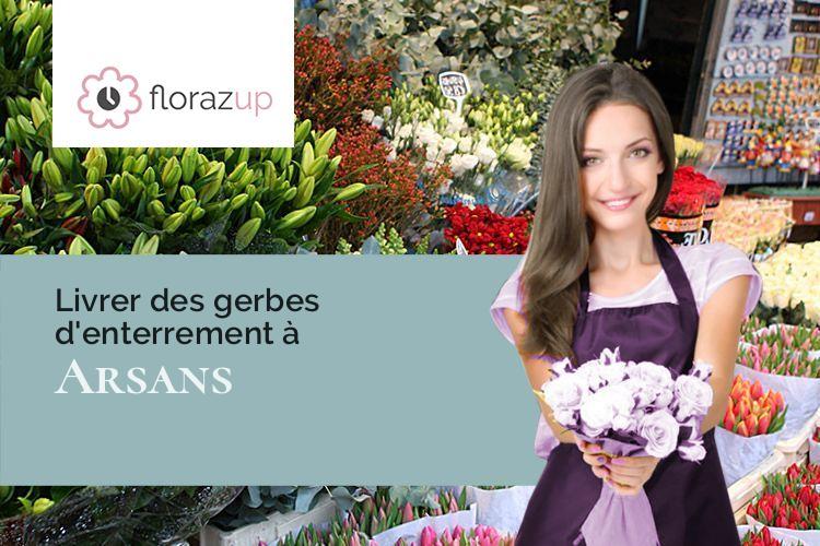 créations de fleurs pour un décès à Arsans (Haute-Saône/70100)
