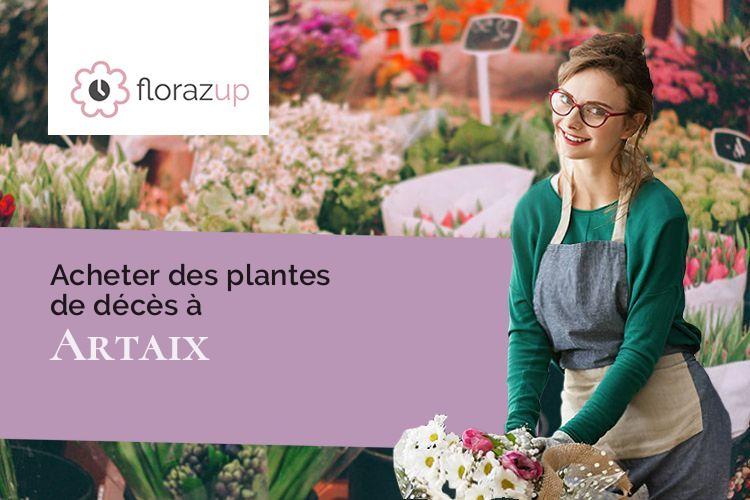 coeurs de fleurs pour un deuil à Artaix (Saône-et-Loire/71110)