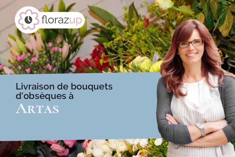 créations de fleurs pour des funérailles à Artas (Isère/38440)