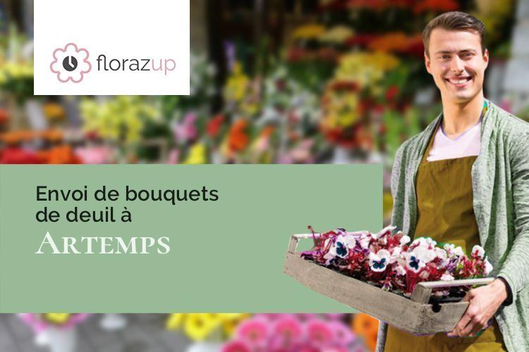 couronnes de fleurs pour un décès à Artemps (Aisne/02480)