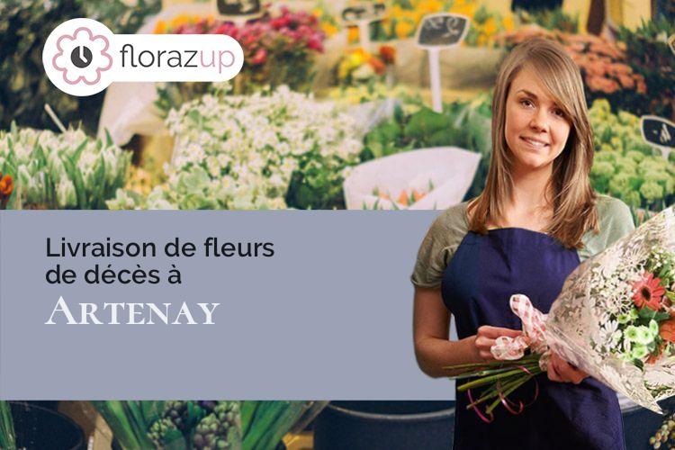 compositions florales pour un deuil à Artenay (Loiret/45410)
