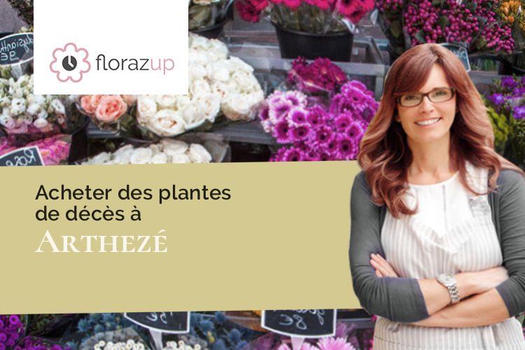 compositions de fleurs pour un décès à Arthezé (Sarthe/72270)