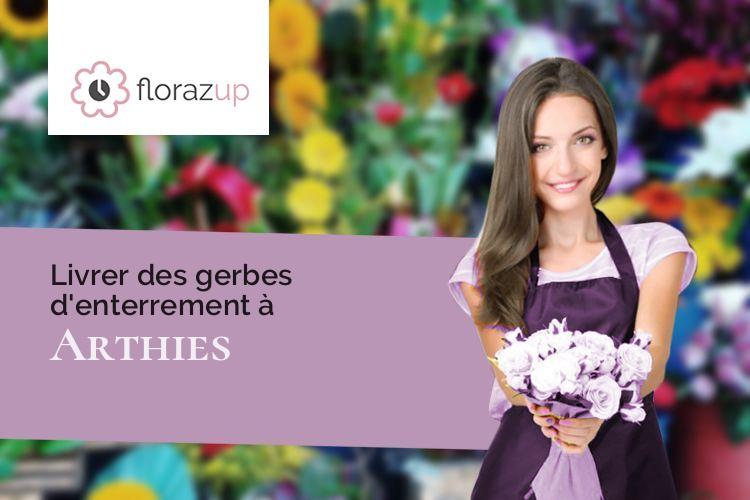 couronnes florales pour des obsèques à Arthies (Val-d'Oise/95420)