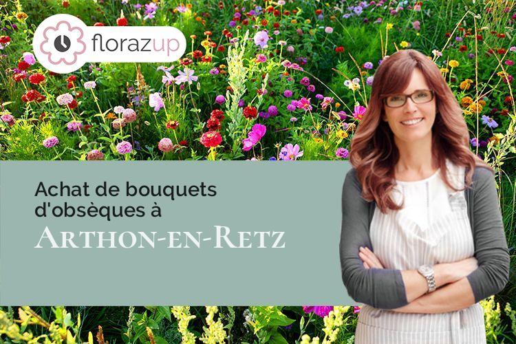 coeur de fleurs pour un enterrement à Arthon-en-Retz (Loire-Atlantique/44320)