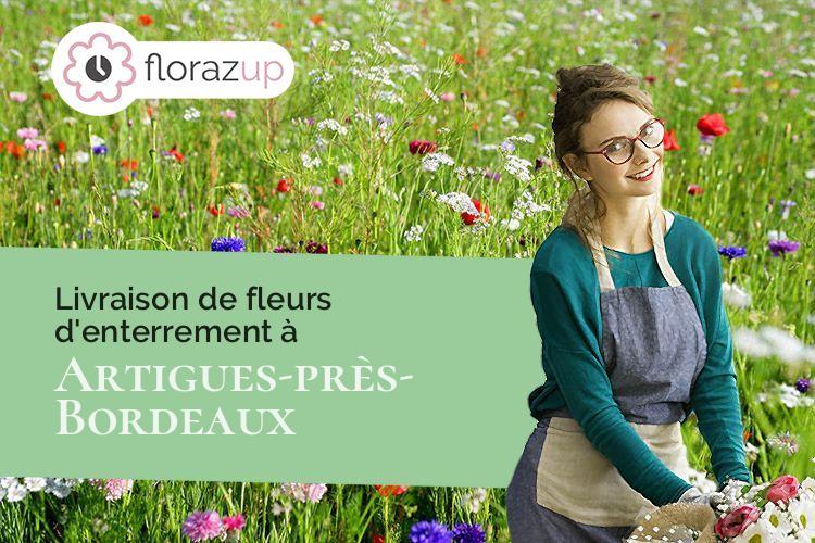 bouquets de fleurs pour un deuil à Artigues-près-Bordeaux (Gironde/33370)