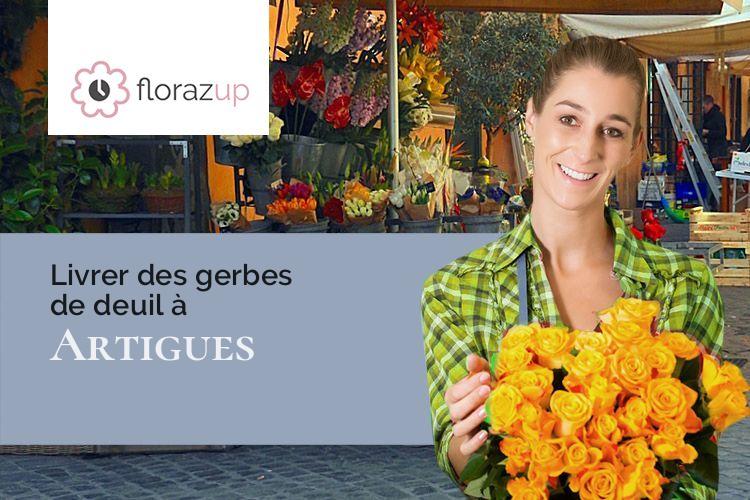 croix de fleurs pour des funérailles à Artigues (Var/83560)