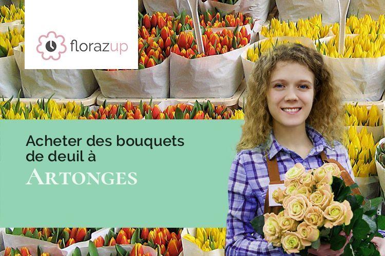 gerbes de fleurs pour un deuil à Artonges (Aisne/02330)