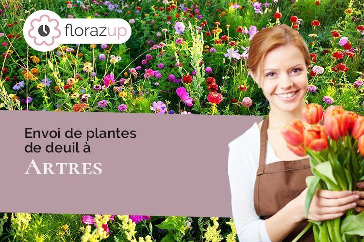 couronnes florales pour un enterrement à Artres (Nord/59269)