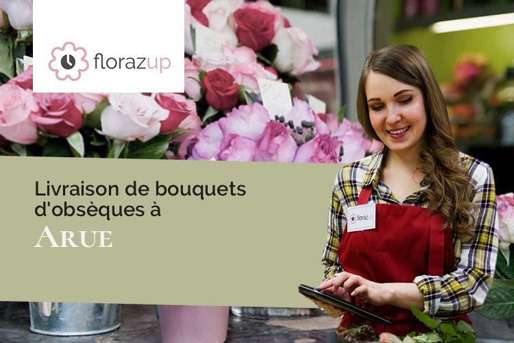coeurs de fleurs pour des obsèques à Arue (Landes/40120)